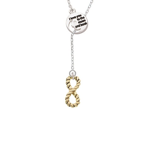 Delight Jewelry I Love You to The Moon and Back Infinity Lariat Necklace